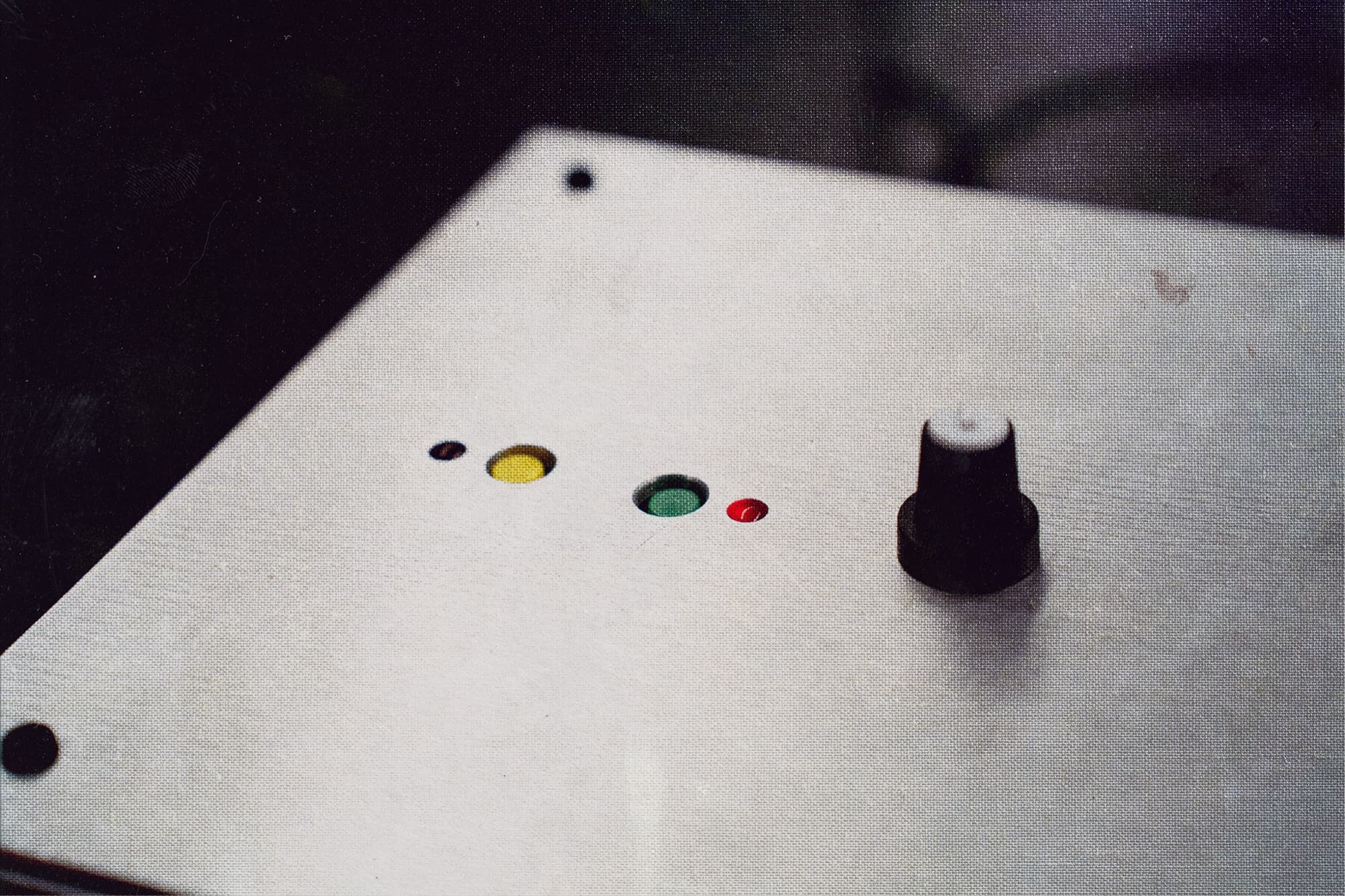 Close-up of the instrument's buttons and controls